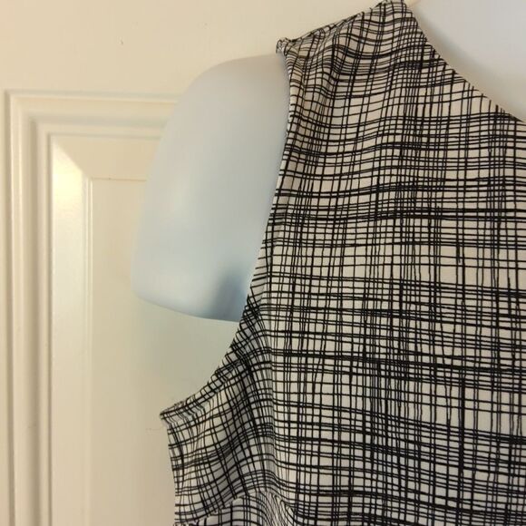 Worthington black and white graphic sleeveless dress - Picture 5 of 10